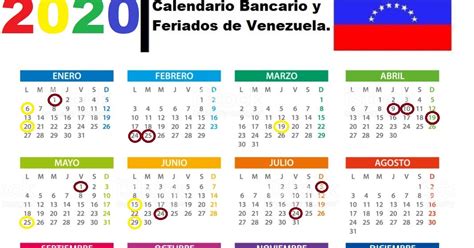 Calendario Bancario Y Feriados De Venezuela 2020 Buscar De Todo