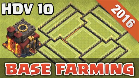 Top Base Hdv 10 Farming Clash Of Clans Français Youtube