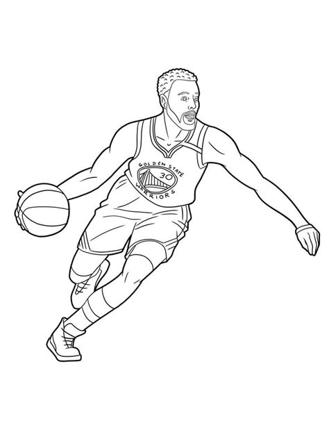 Amazing Stephen Curry Coloring Page Free Printable Coloring Pages For