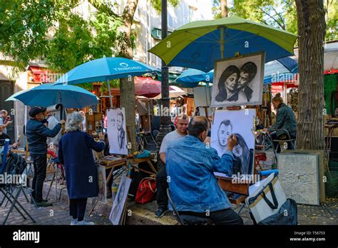 The Square Of Place Du Tertre In Montmartre Famous For Artists