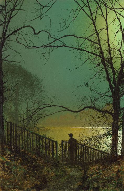 John Atkinson Grimshaw British 1836 1893 Roundhay Park Lake