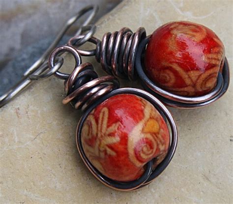 Items Similar To Off Copper Earrings Earrings Antiqued Copper