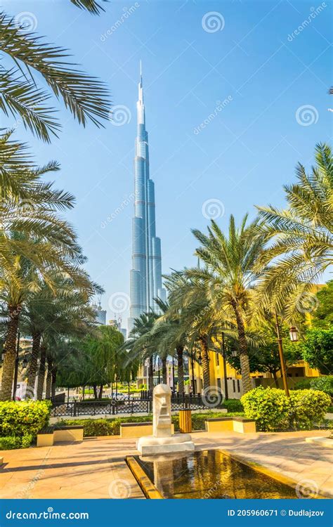 Burj Khalifa Standing Over The Palace Downtown Dubai Hotel In The Uae