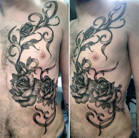 Rose outline tattoos are usually suited to different areas of the chest and different personality types. 80 Black Rose Tattoo Designs For Men - Dark Ink Ideas