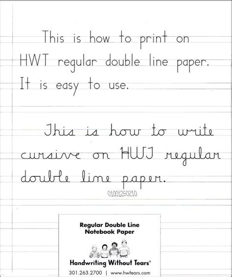 Regular Double Line Notebook Paper 100 Sheets Handwriting Without