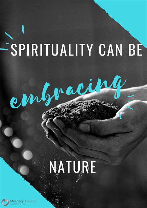 Key Message Poster Spirituality Can Be Embracing Nature Meaningful