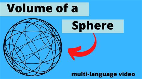 Find The Volume Of A Sphere Youtube