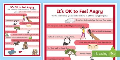 Its Ok To Feel Angry Poster Lenseignant A Fait Twinkl
