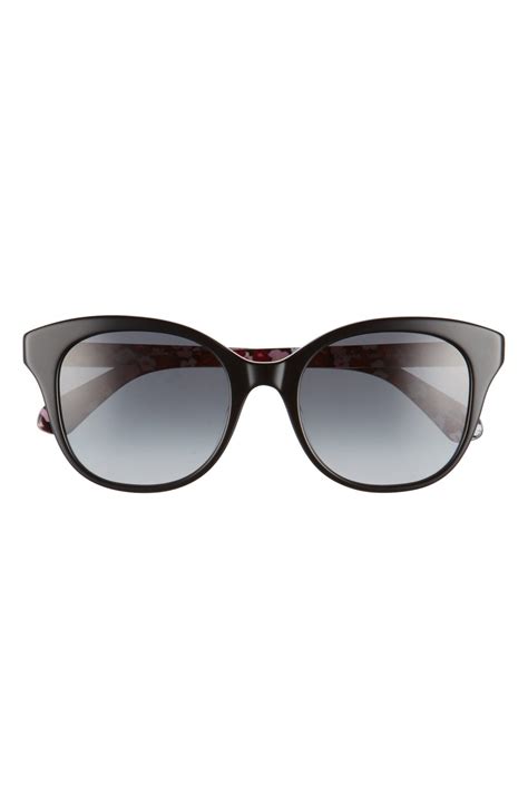 Women’s Kate Spade New York Bianka 52mm Gradient Cat Eye Sunglasses Black Purple Darkgrey