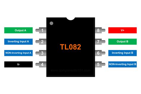 Tl082 Dual Jfet Input Op Amp Pinout Datasheet Equivalent Circuit