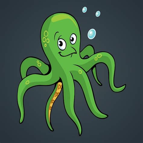 Premium Vector Cartoon Octopus With Vector Pro Illustration