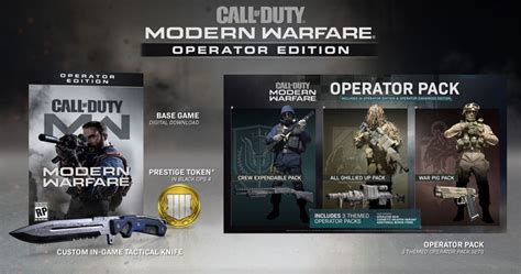 Call Of Duty Modern Warfare Customizable Operators And Special