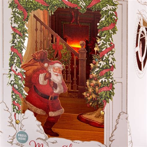 Spirit Of Christmas Musical 3d Pop Up Christmas Card With Light