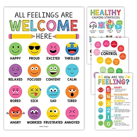Compare Price Laminated Feelings Chart On