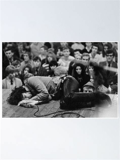 Jim Morrison On Stage Poster For Sale By Aggis Redbubble