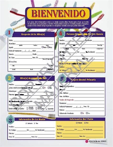 Twice A Day Childrens Registration Form Spanish Version