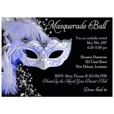 Masquerade Invitation Printable Or Printed With Free Shipping Etsy