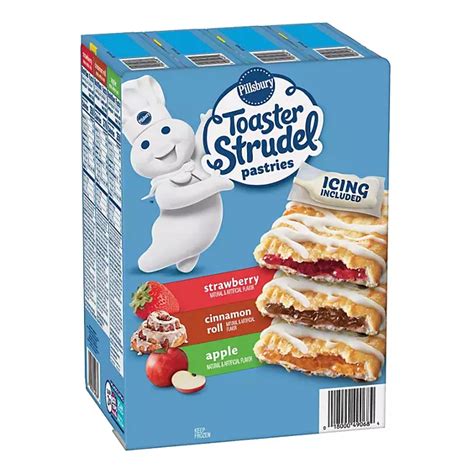 Pillsbury Toaster Strudel Variety Pack Strawberry Cinnamon Roll And