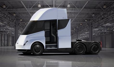 Tesla Electric Semi Truck Interior Cabin Inside Elon Musk