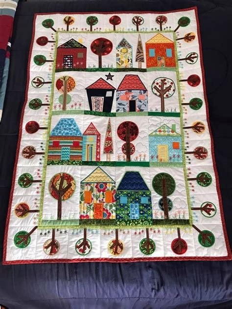 Houses Quilt 5x7 6x10 Quilting Designs Patterns Quilts House Quilts