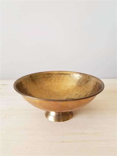 Vintage Brass Bowl Hammered Brass Decorative Bowl