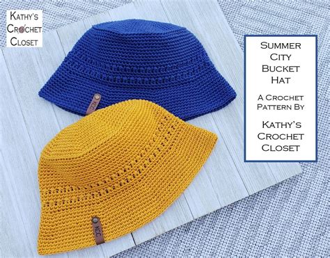 Crochet Bucket Hat Pattern Summer City Bucket Hat Summer Etsy