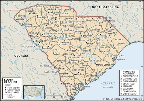 Sc County Map With Cities Ailina Laurette