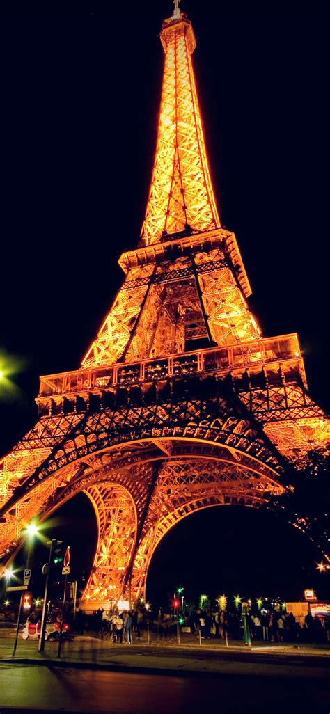 Eiffel Tower Paris Night Art Illustration Iphone X Wallpapers Free Download