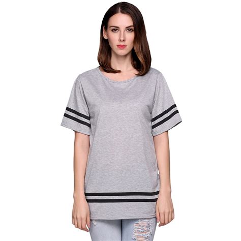 Fashion Women Casual Short Sleeve Pullover Tops Summer