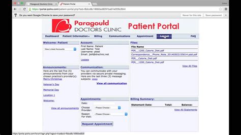 Patient Portal Doctors Clinic