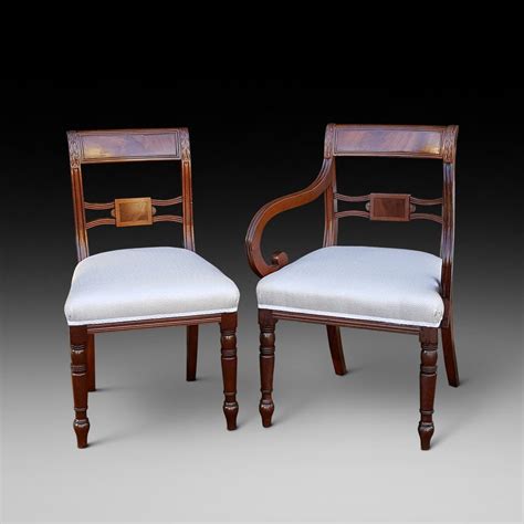 Set Of 8 62 Regency Mahogany Dining Chairs Antiques Atlas