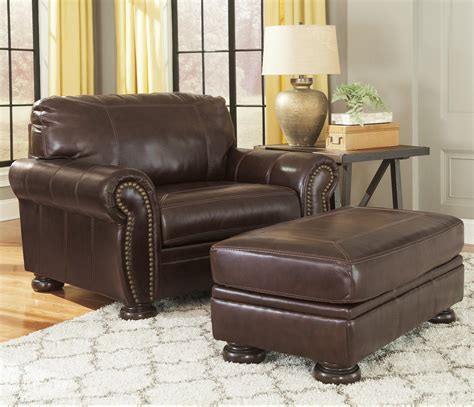 Find great deals on ebay for leather chair and ottoman. Ashley Signature Design Banner Traditional Leather Match ...