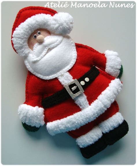 158 Best Felt Christmas Santa Images On Pinterest Christmas Ornaments