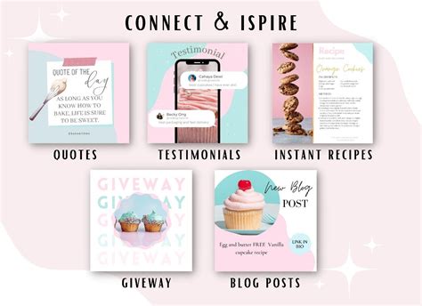 Bakery Pink Instagram Post Templates Bakery Branding Bakery Logo