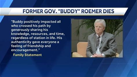 Former Louisiana Gov Buddy Roemer Dead At 77 Youtube