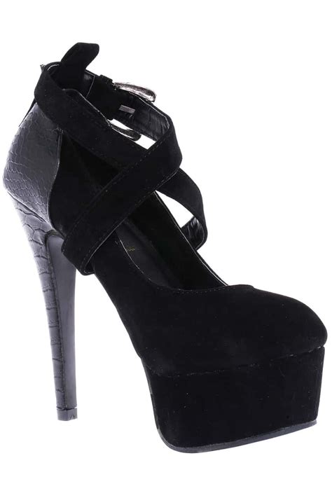 Black Velvet High Heels