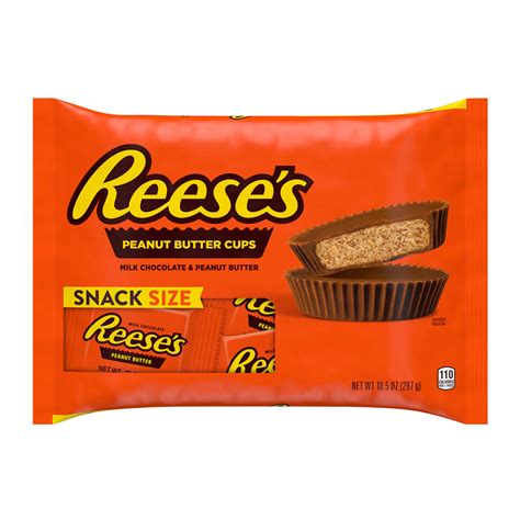 Reeses Milk Chocolate Peanut Butter Snack Size Cups Candy Bag Shop
