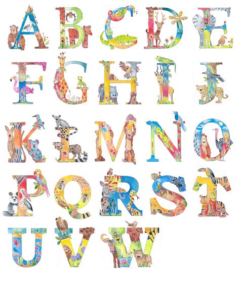 Animal Alphabet Keepsake Box Tigerlily Prints