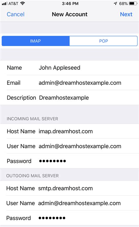 Set Up Email On An Iphone Dreamhost Knowledge Base