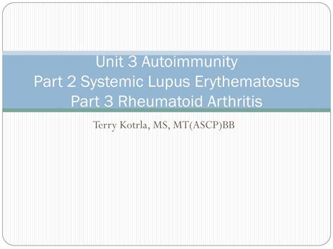 Ppt Unit Autoimmunity Part Systemic Lupus Erythematosus Part Hot Sex