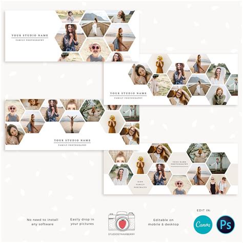 Facebook Cover Template Canva Photography Facebook Timeline Etsy Canada