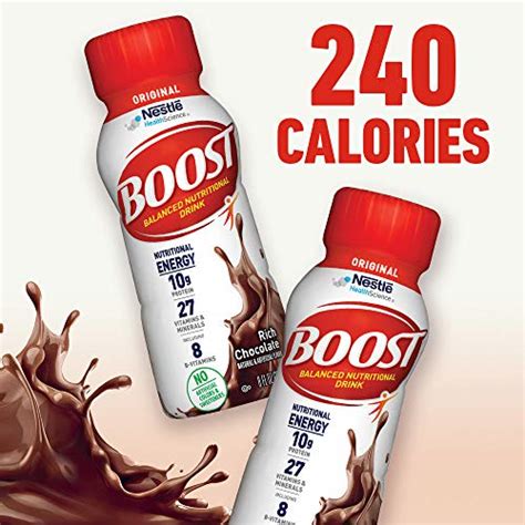 Boost Original Complete Nutritional Drink, Rich Chocolate, 8 Fl Oz ...
