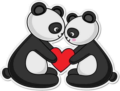 It by and large alludes to the creature itself, however it is additionally associated with things that are cushioned and charming. Emoji Enamorado Png - Pandas Couple Pict #919599 - PNG ...