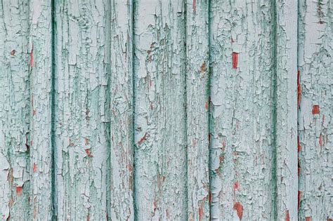 Close Up Of Texture Peeling And Cracked Wooden Vertical Boards Stock