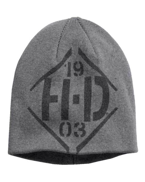 Harley Davidson Men S H D Printed Heathered Knit Beanie Hat Gray