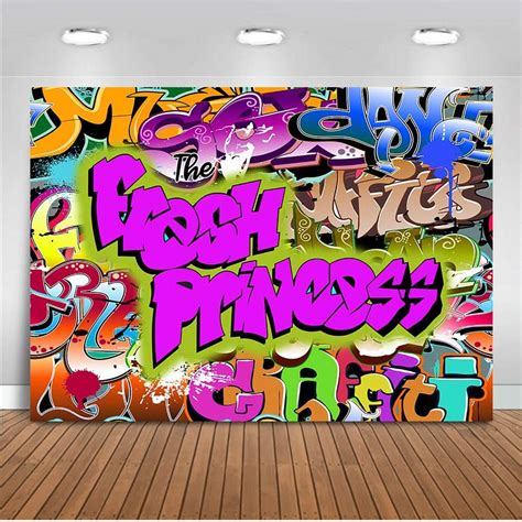 Amazon Com Avezano The Fresh Princess Backdrop Hip Pop Graffiti Background X Ft Vinyl Fresh