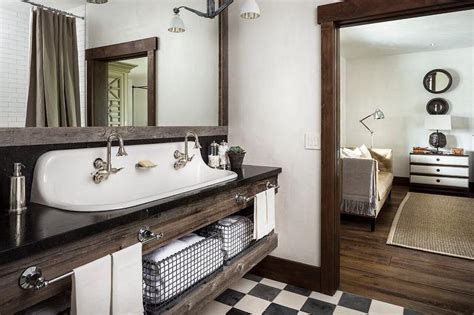 (though these living rooms have some of those too.) Country Style Bathroom with Reclaimed Wood Sink Vanity ...