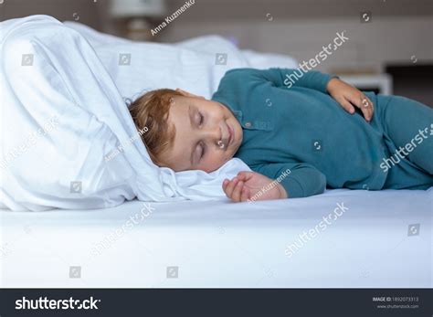 Adorable Little Boy Lying His Bed Stock Photo 1892073313 Shutterstock
