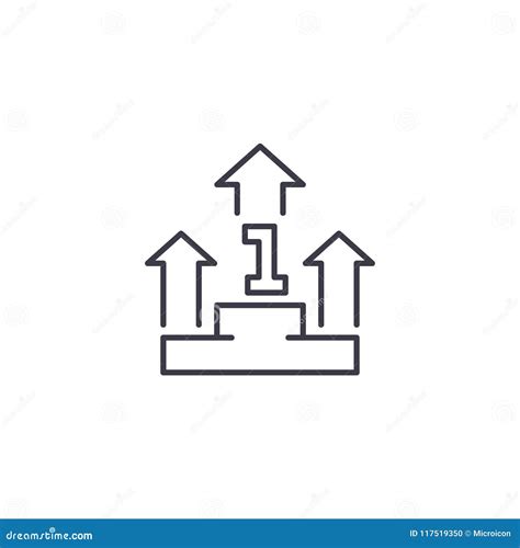 Leading Position Linear Icon Concept Leading Position Line Vector Sign