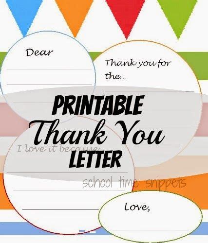 Printable Thank You Letter Teaching Writing Lettering Thank You Letter